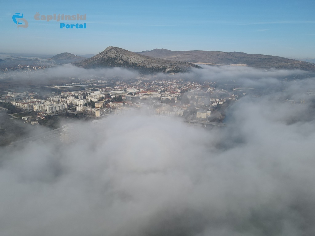 FOTO/VIDEO | Magla iznad Čapljine – fotografije i video iz zraka