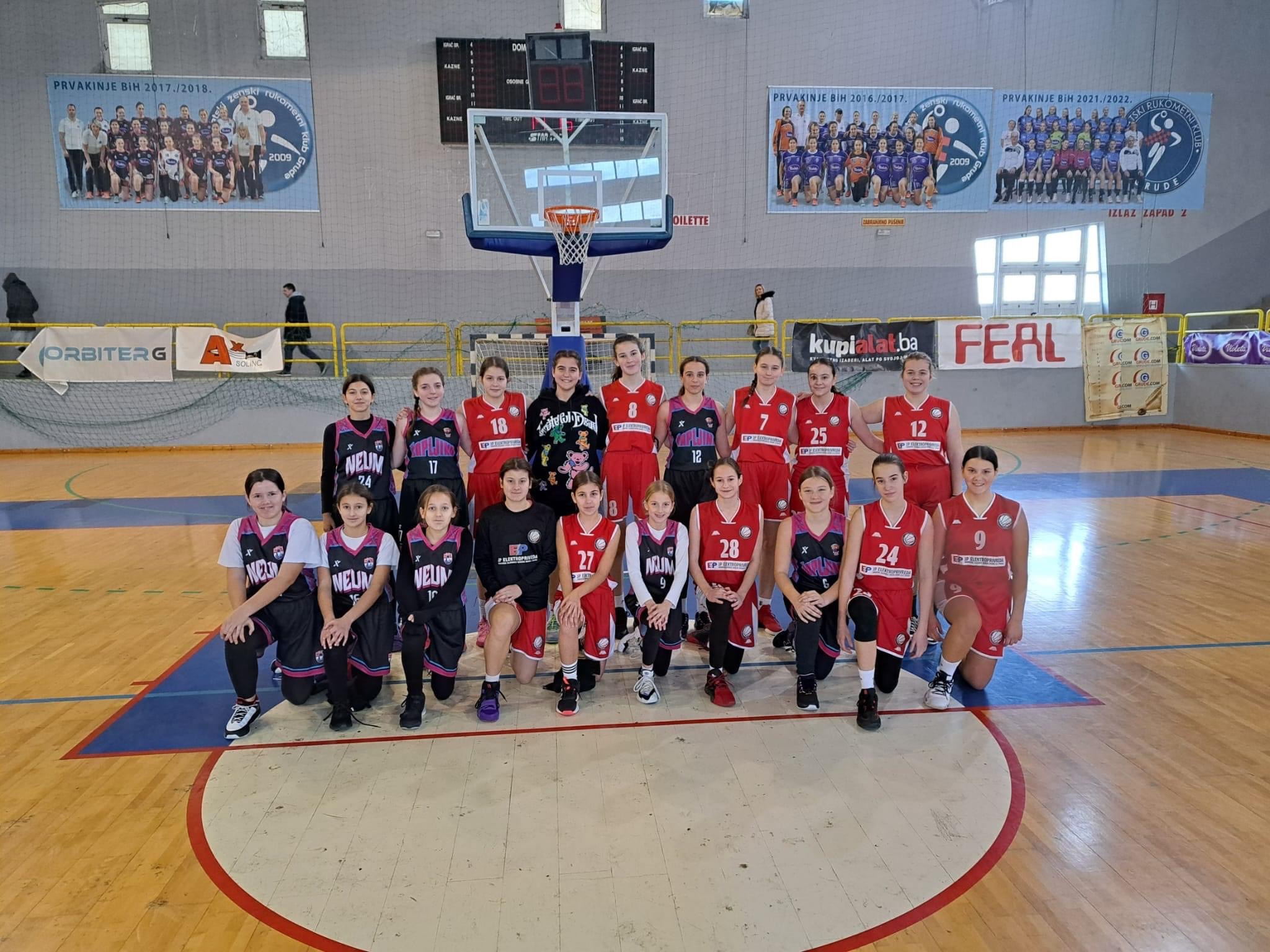 FOTO | Mlade neumske košarkašice odnijele dvije pobjede na turniru u Grudama