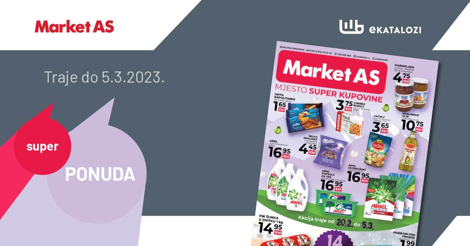market as katalog februar i mart 2023. akcija traje od 20.2. do 5.3.2023. market as katalog